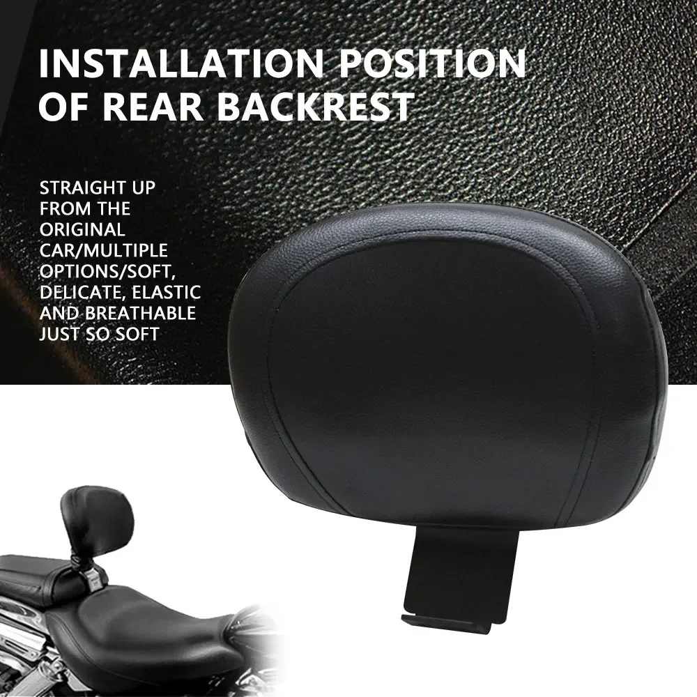 

Motorcycle Backrest For Suzuki Volusia, Royal Leather Seat Cushion, VL400, VL800, C50, Boulevard Driver