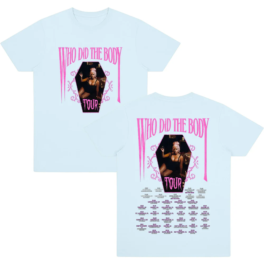 تي شيرت Monaleo Who Did The Body Tour ملابس جرافيك جانبين للجنسين قطن مريح ناعم تي شيرت كاجوال بأكمام قصيرة Y2K