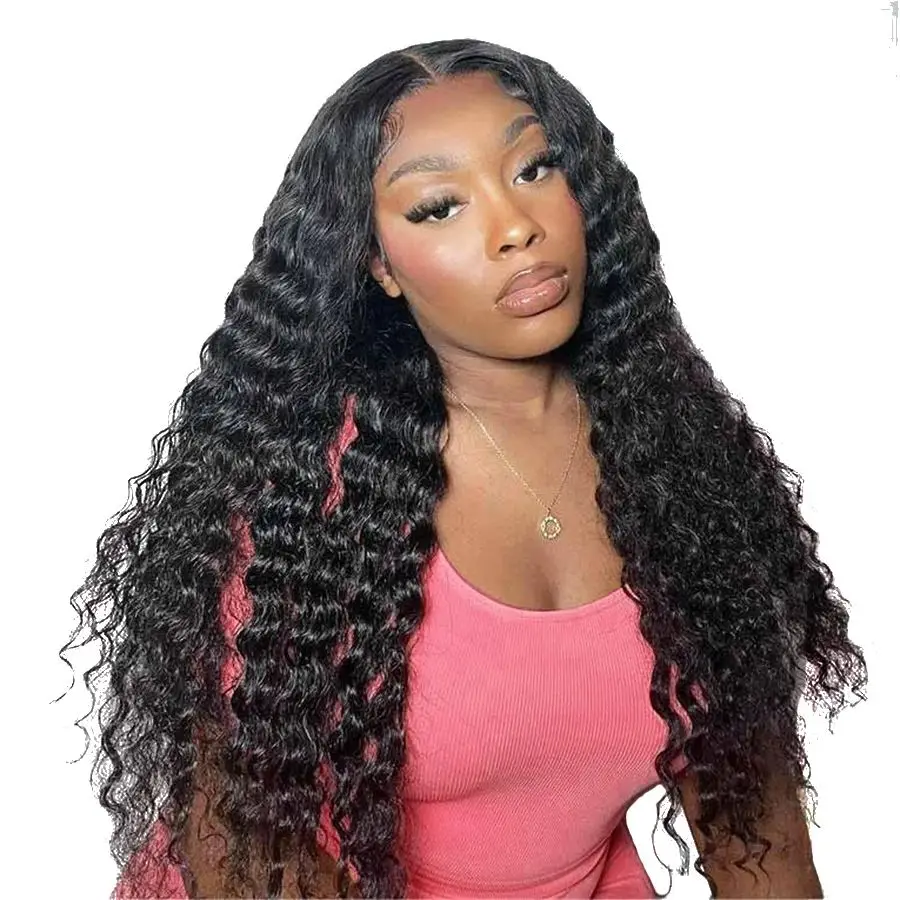 

Glueless Ready to Wear 6X4 Pre Cut Lace Curly Human Hair Wigs Pre Plucked Bleached Knots Ready to Go Closure Wig