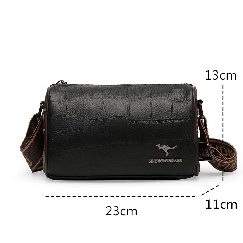 Bolsa crossbody de couro de vaca para mulheres, xadrez de moda, bolsa larga, luxo, couro genuíno, sacos mensageiro de ombro feminino, 100% couro, 2023