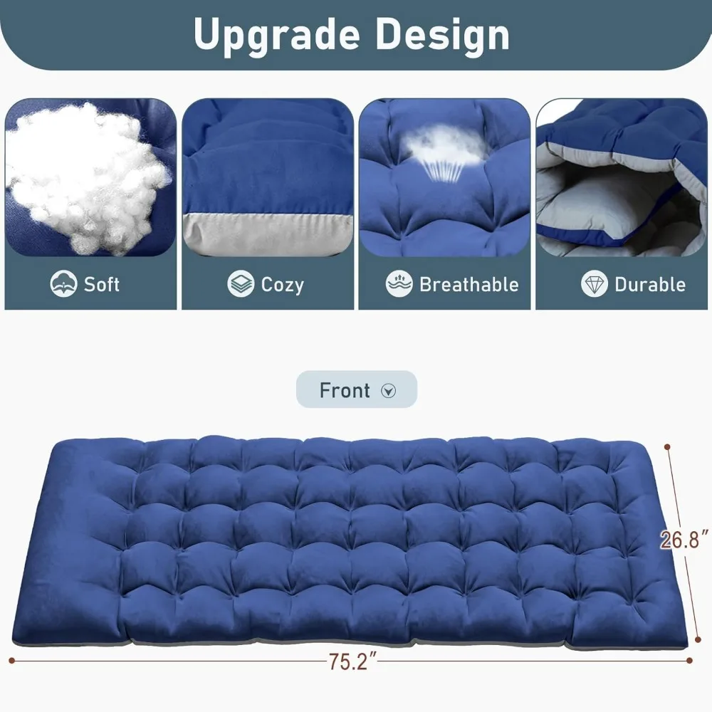 كرسي صالة الشاطئ 3 في 1 عالي التحمل مع فتحة للوجه، كرسي كبير الحجم قابل للطي لحمامات الشمس المريحة والاسترخاء