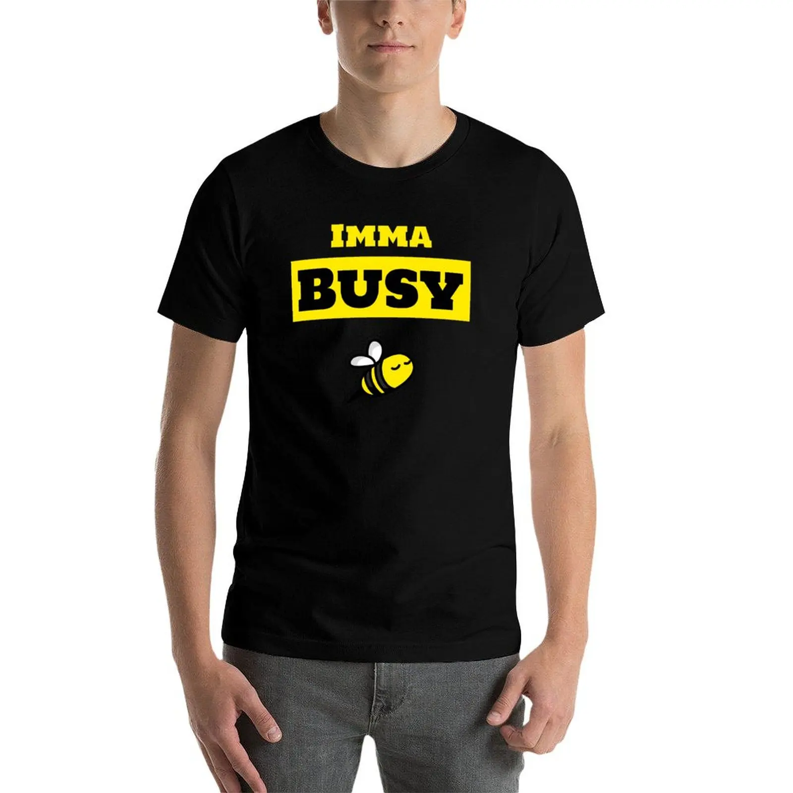 Imma Busy Bee T-Shirt new edition anime kawaii clothes blue archive mens graphic t-shirts funny image 4