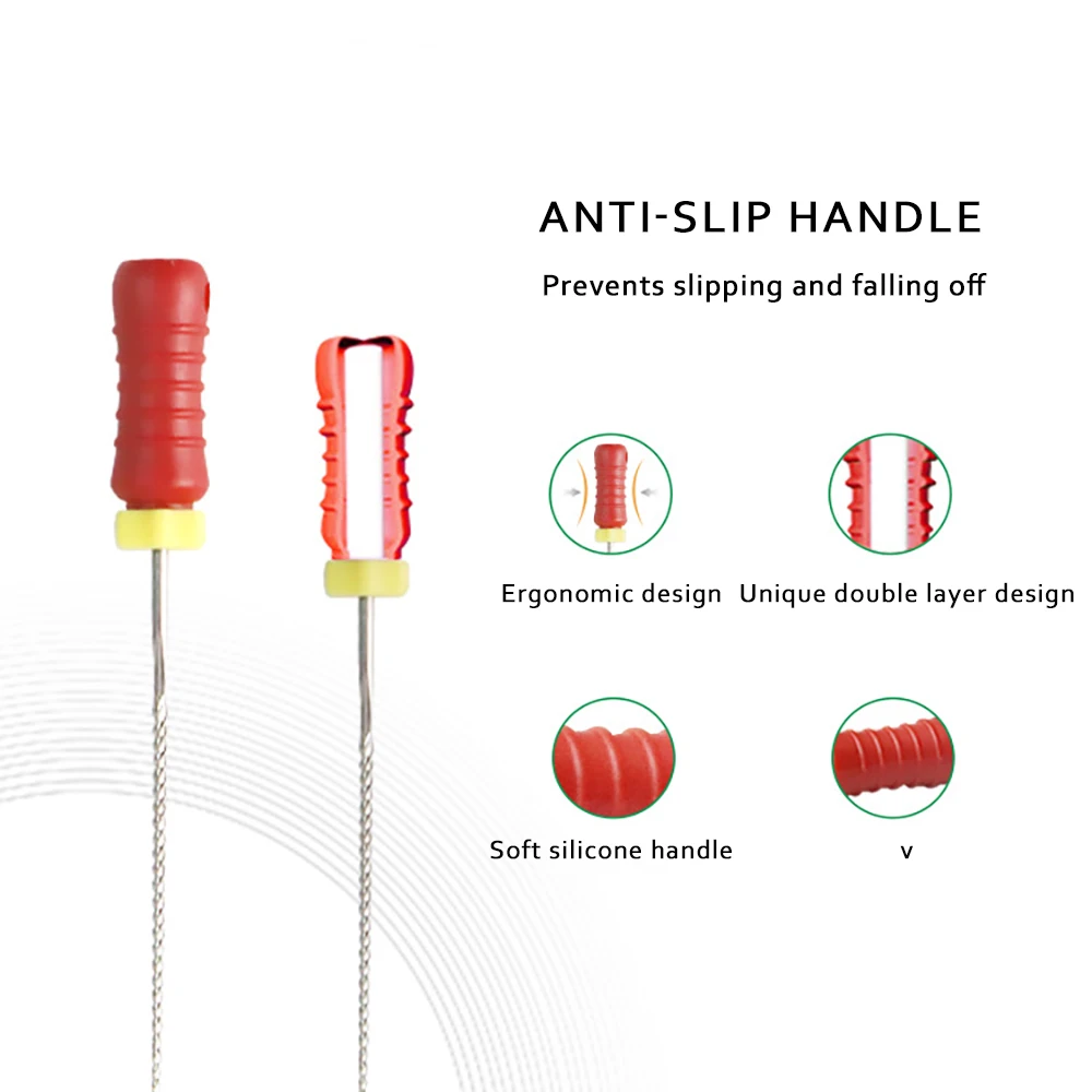 PIORPOY 6 sztuk/pudło korzeń Cannal Endo H pilnik K-FILE dentystyczny elastyczność Endo 21mm 25mm ze stali nierdzewnej narzędzia do instrumentów