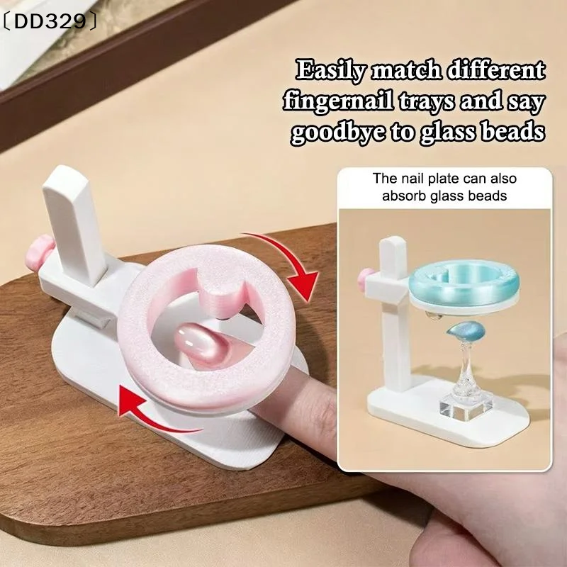 Adjustable Height Cat Eye Nail Magnet Tool Automatic Strong Magnetic Ring For Cat Eye Gel Polish Effects Rotating  Tool〔DD329〕