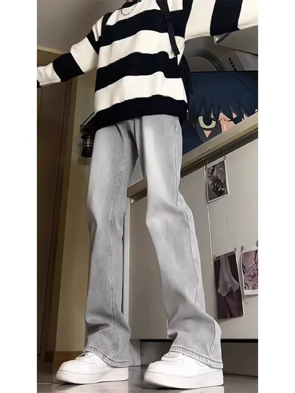 

Мужские джинсы Ey Cement, прямые, зауженные, в американском стиле, весна-осень, новые, молодежные, повседневные, прямые брюки