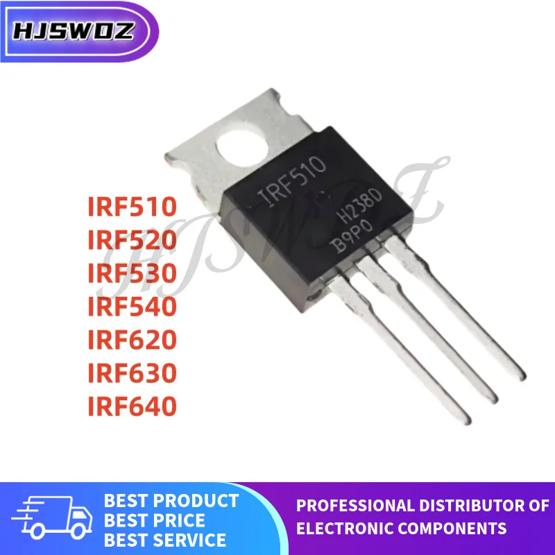 

10 шт./лот, новинка, 100% качество, IRF540 IRF520 IRF620 IRF510 IRF530 IRF630 IRF640 TO-220 N-канальная МОП-транзисторная трубка с полевым эффектом