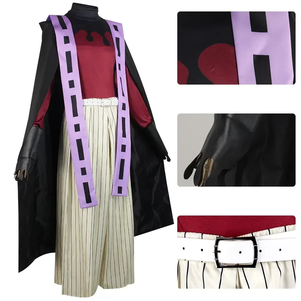 Demone Doma Douma Costume Cosplay Parrucca Fan Set Kimetsu No Yaiba Outfit Halloween Anime Douma Kimono per Uomo Donna