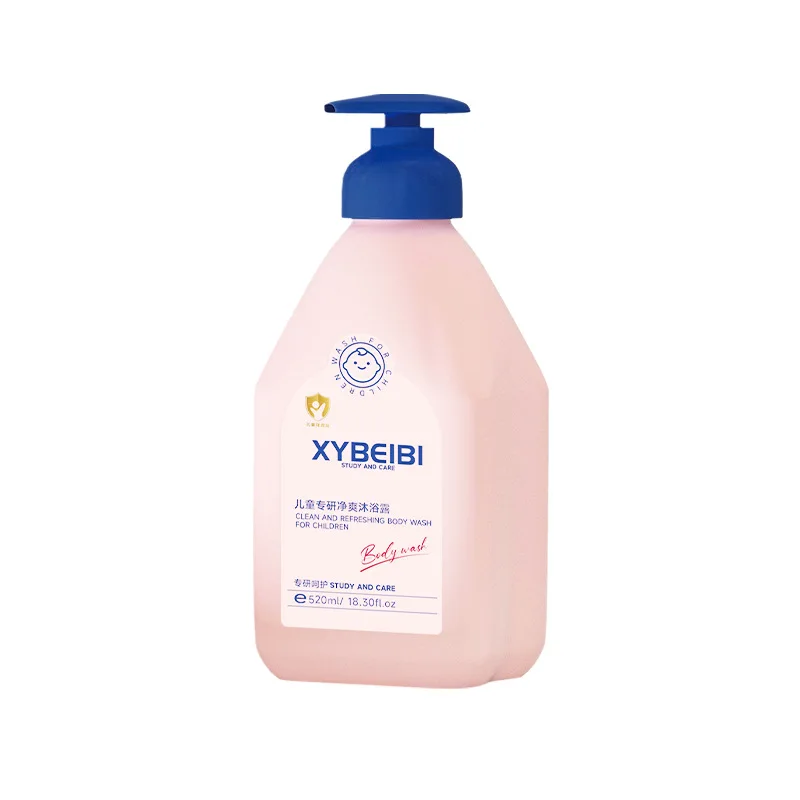 520ml 2-in-1 Children's Refreshing Shampoo and Body Wash Foam Rich Moisturizing for Children Aged 3-12