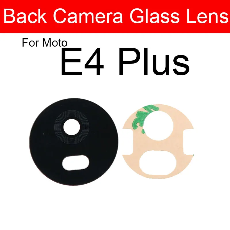 Back Rear Camera Glass Lens For Motorola Moto E4 E5 E6 E6s E7i Power Play Plus E20 E 2020 X4 Main Camera Lens Glass Sticker Tape