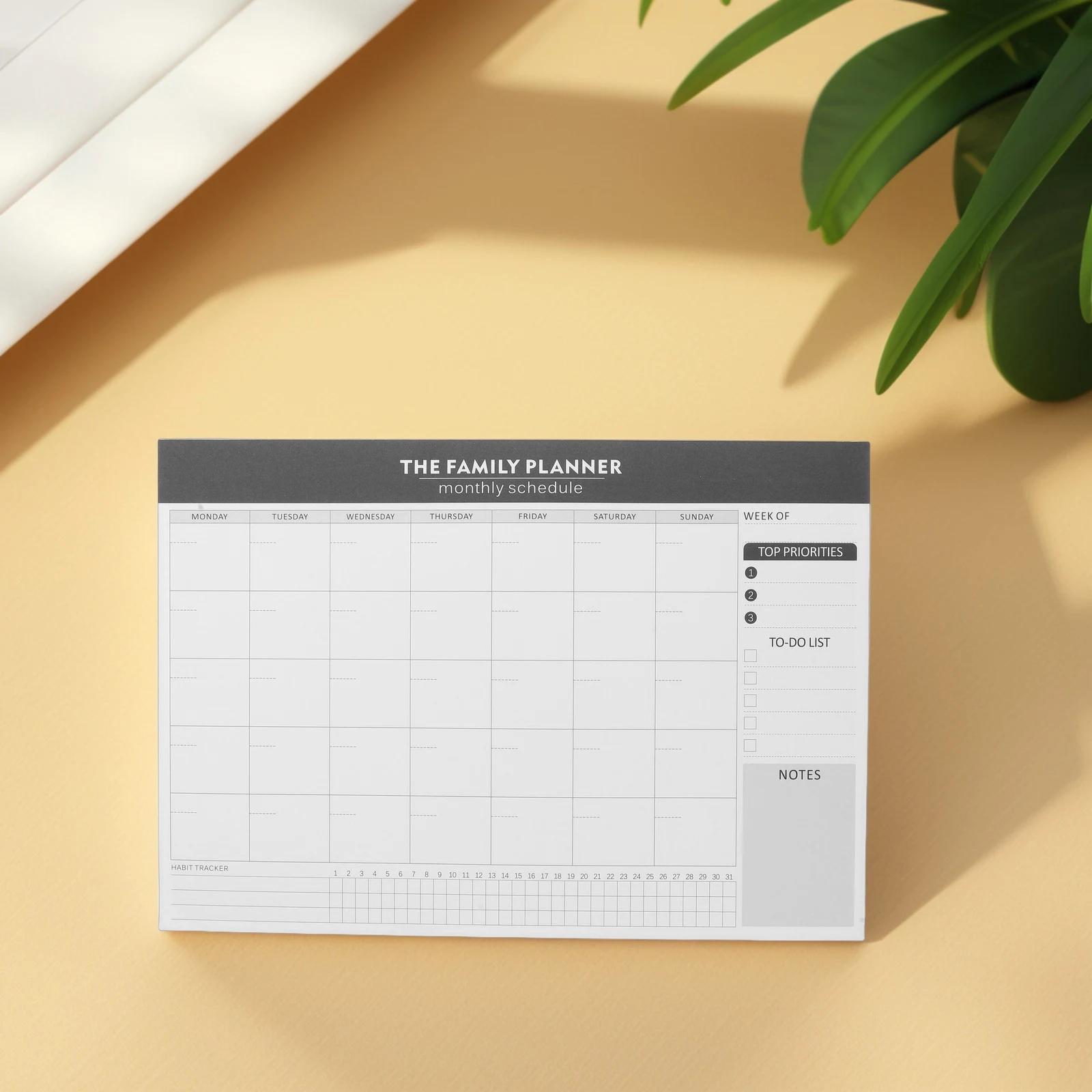 

Tearable Monthly Plan Notepad Student Daily Agenda Checklist Paper Task Large Weekly