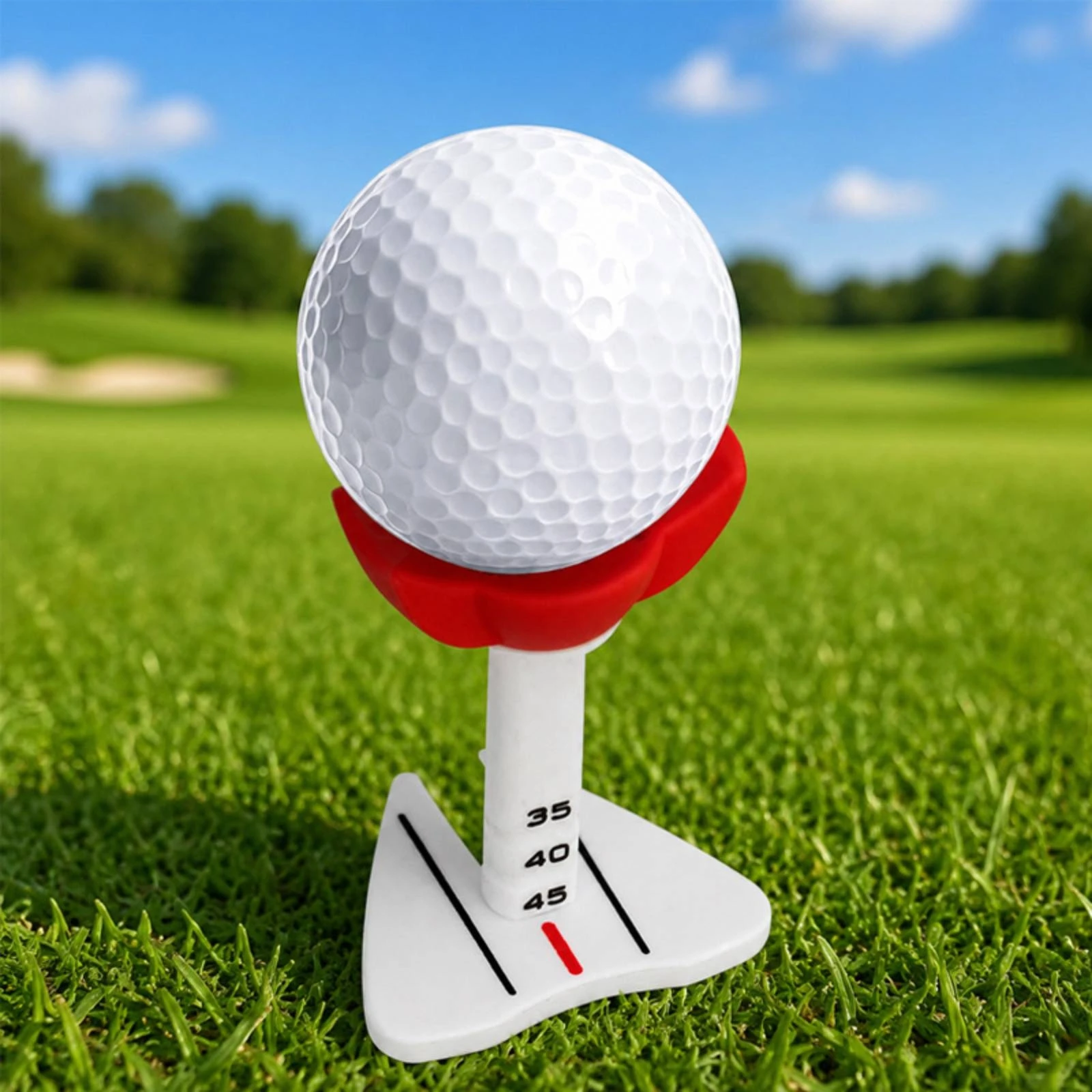 Golf Tee with Rotating Height Adjustment Lightweight Adjustable Golf Tee Universal Fit Indoor for Golfers, Driving Range