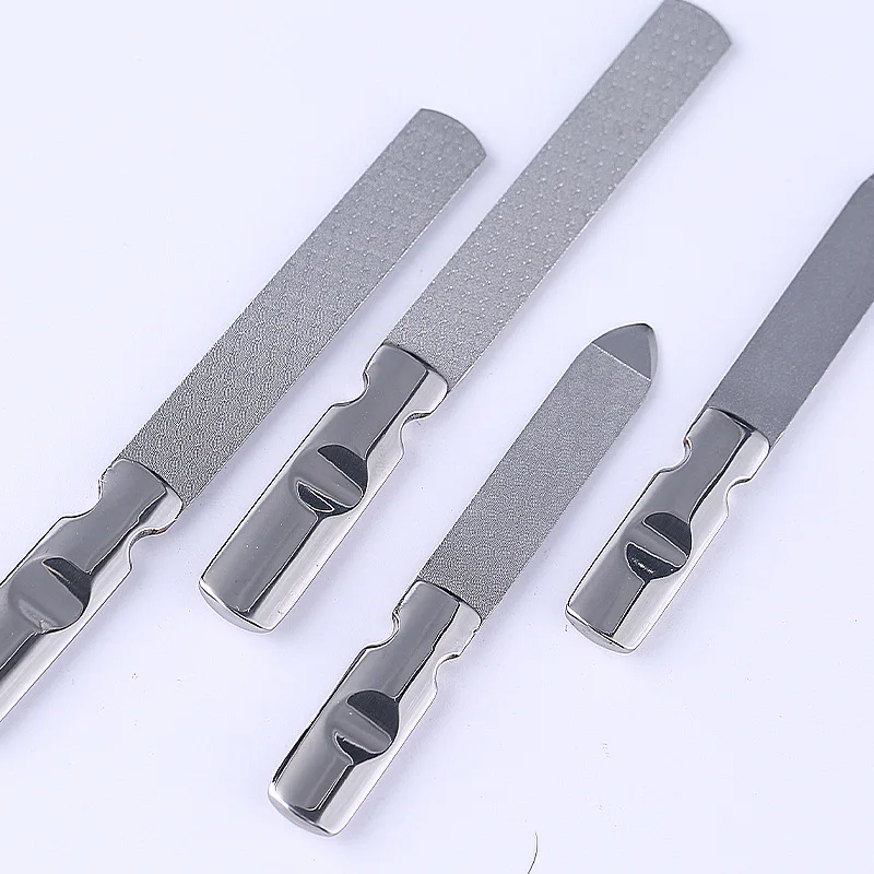 1 szt. Pilnik do paznokci ze stali nierdzewnej, wysokiej jakości, dwustronny do manicure i pedicure, profesjonalne narzędzie do pielęgnacji paznokci u rąk i nóg.