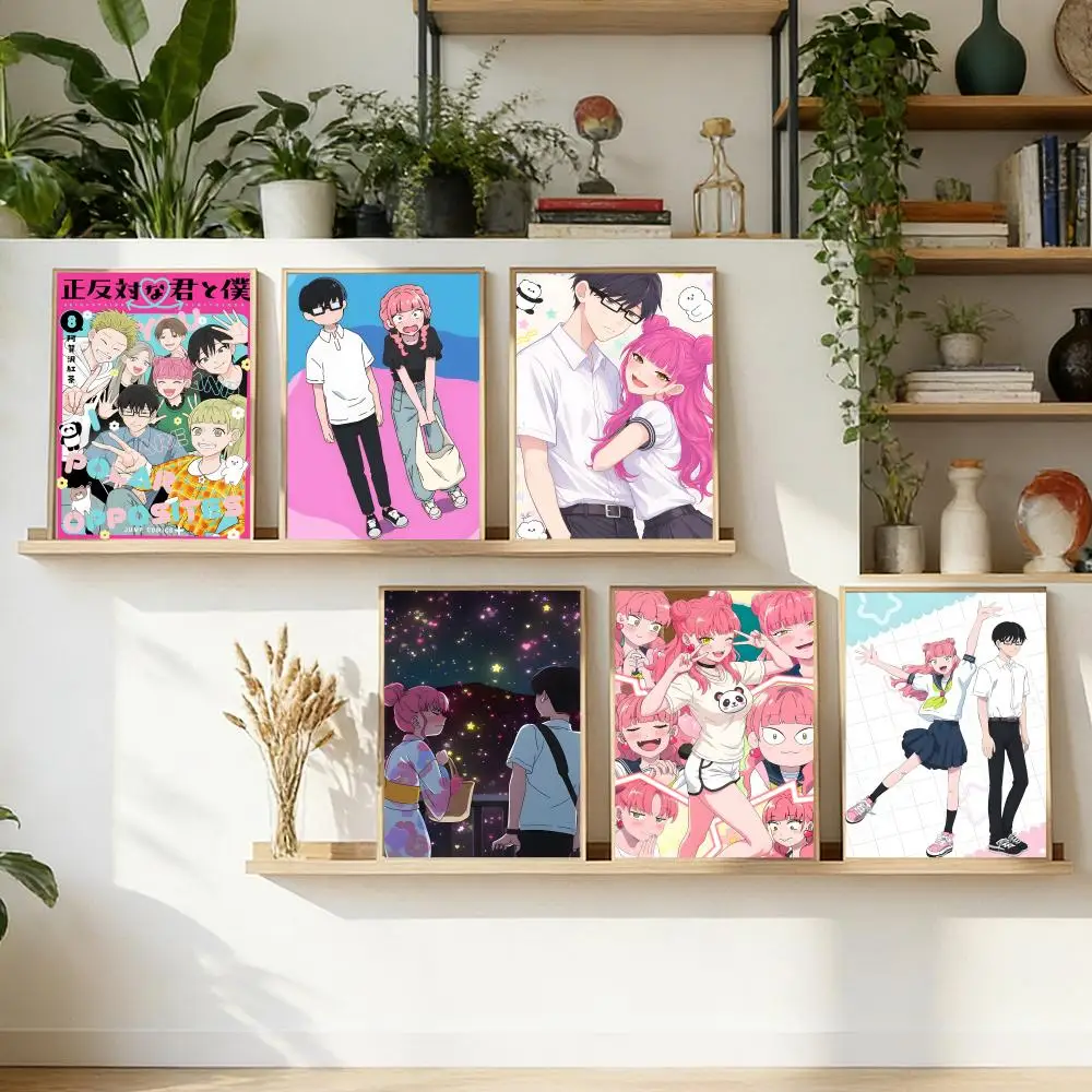 Anime-Poster „Du und ich sind polarer Gegensatz“, stilvoller Kunstdruck-Poster |   Wanddekoration für Wohnzimmer & Schlafzimmer