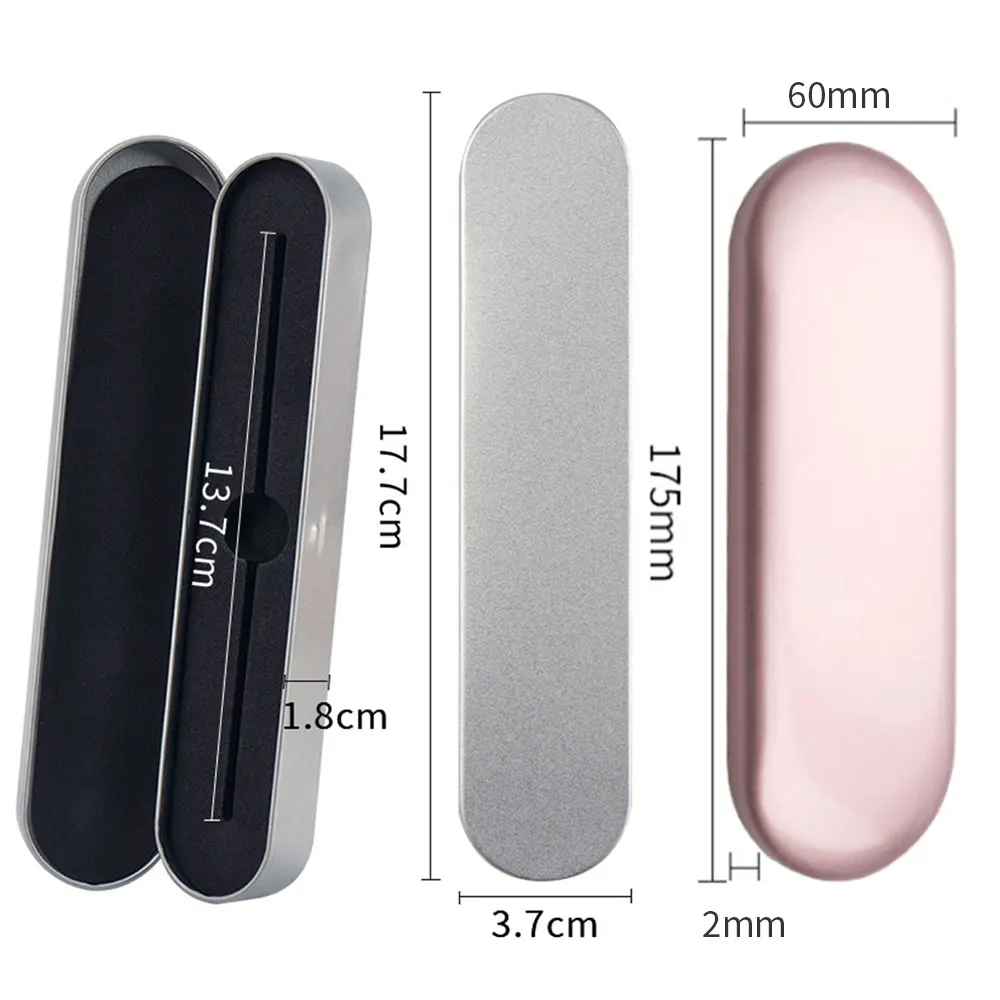 1PC まつげピンセット収納ボックスまつげエクステンション用品ブリキ保護収納ボックスまつげピンセットケースマグネットボックス