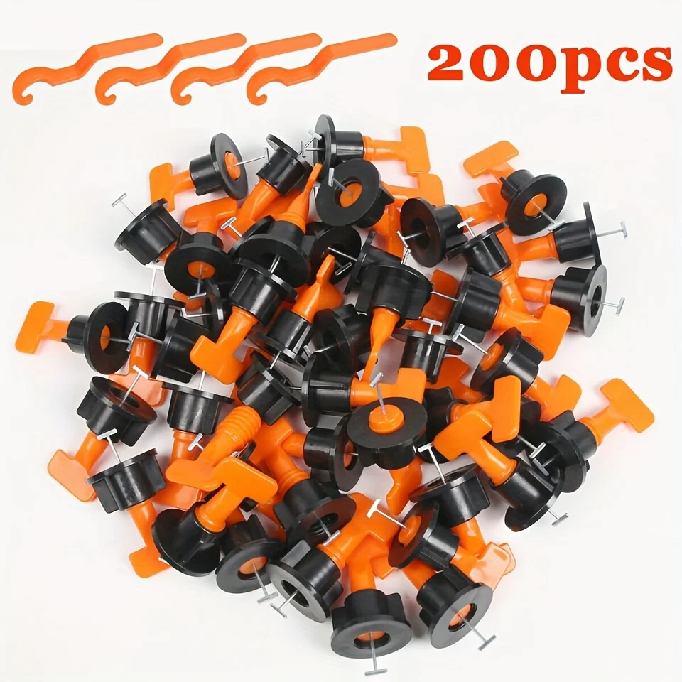 

200pcs Tile Leveling System Set for Reusable Tile Spacers And Clips for Walls And Floors