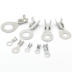 100PCS/lot M3 M4 M5 M6 M8 M10 Electrical Wire Connectors Lugs Ring Lugs Eyes Crimp Terminals Non-insulated Naked Connector