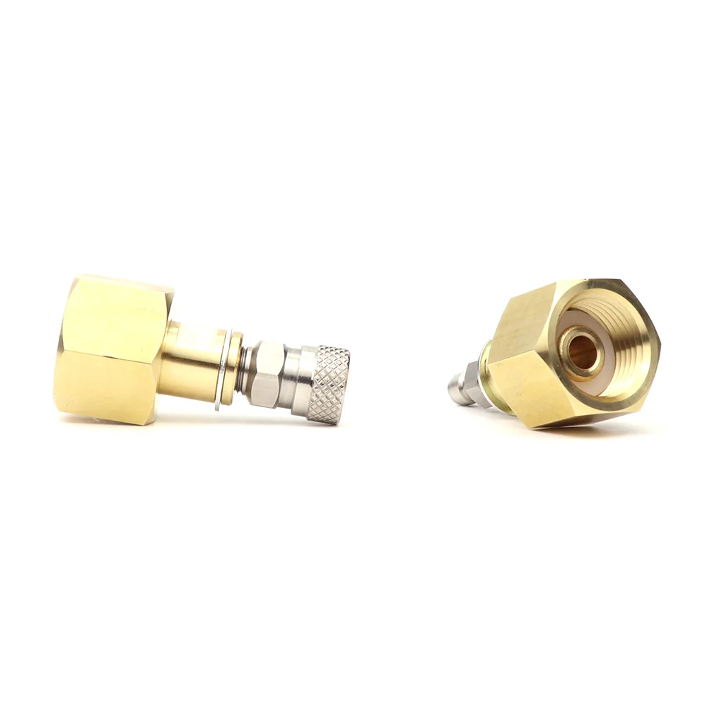 New Large CO2 Tank W21.8 | CGA320 | G3/4 Nut & Nipple Fittings with  8mm Quick Didsconnect