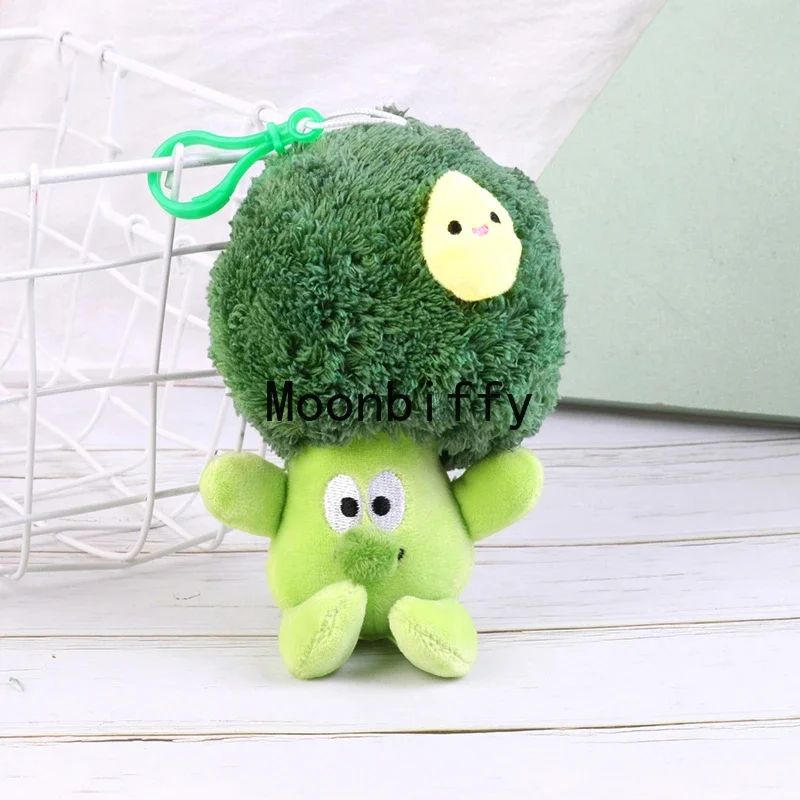 1PC Cute Vegetable Pendant Simulation Mini Broccoli Plush Toys Dolls Stuffed Soft-Toy for Kids Creative Keychain Ornament Gifts