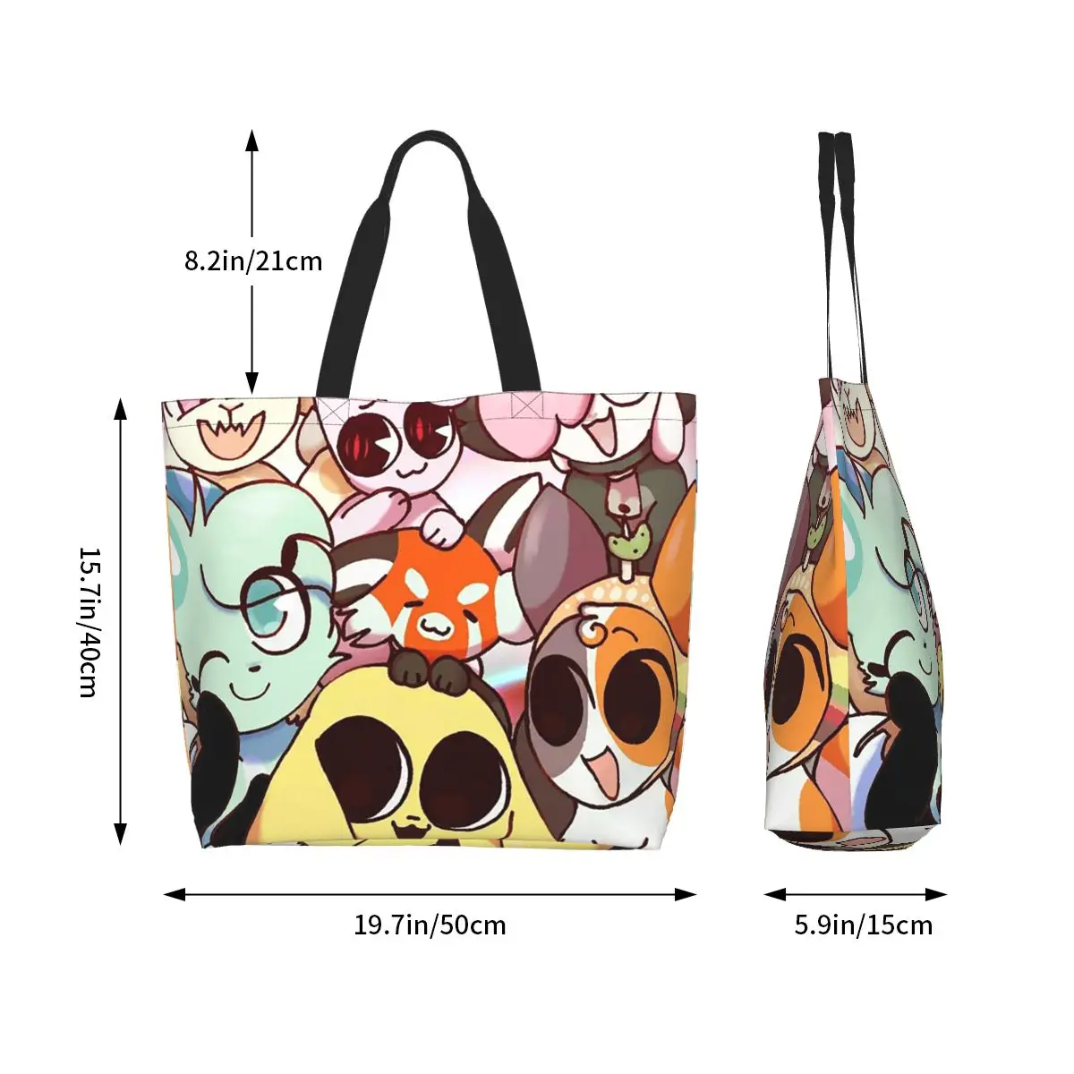 Chikn Nuggit Shopping Tote Bag Canvas Large Capacity Shoulder Bags Shopper Grocery Handbag for Women