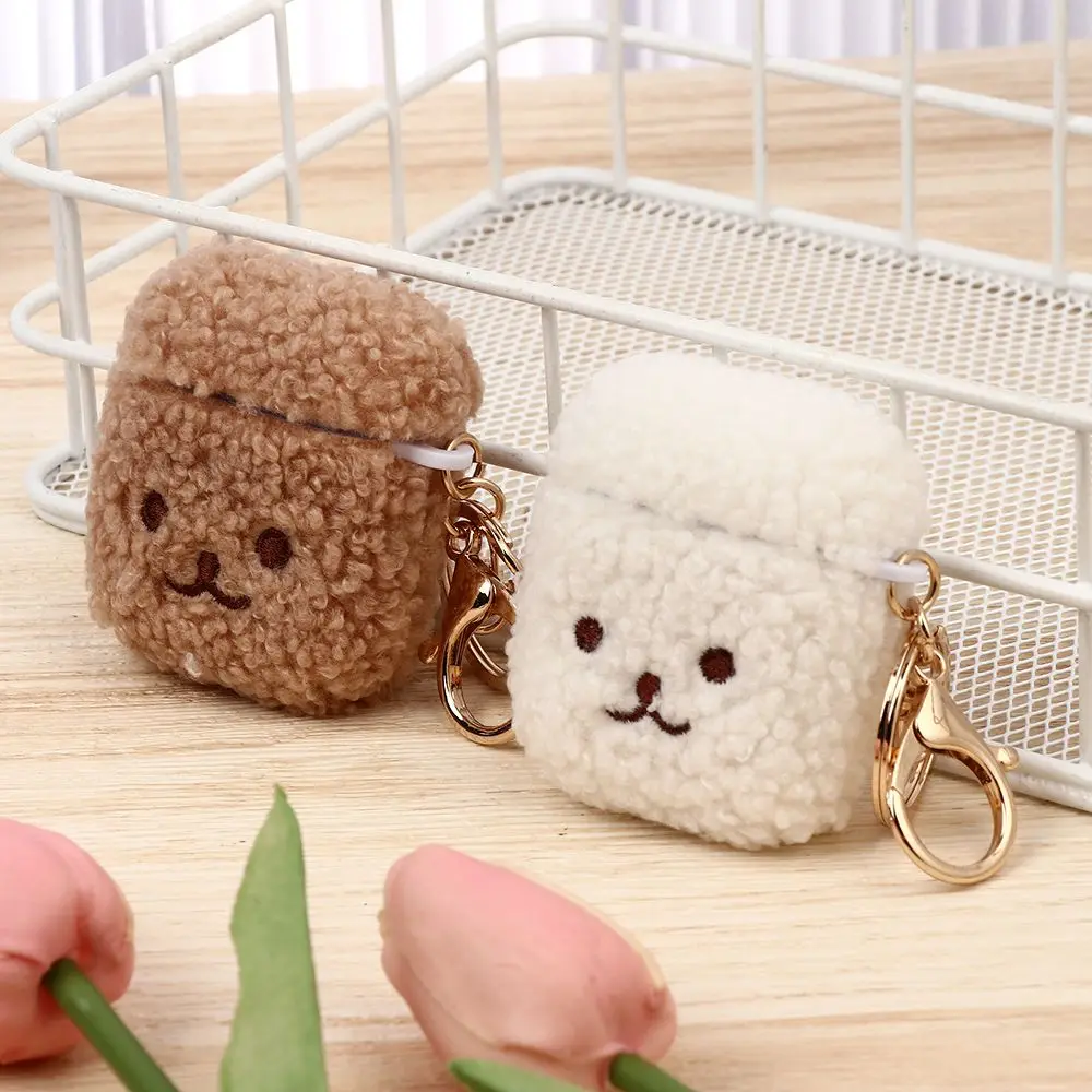 Lovely Fluffy Bear Earphone Case for Apple Airpods 1 2 Pro Fashion Cartoon Earphone Protective Case Cover with Charging Hole