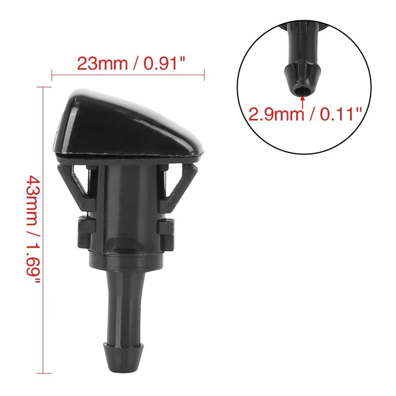 5113049AA Windshield Washer Sprayer Nozzle Single Hole Replacement For Chrysler 300C For Dodge Charger RAM For Jeep