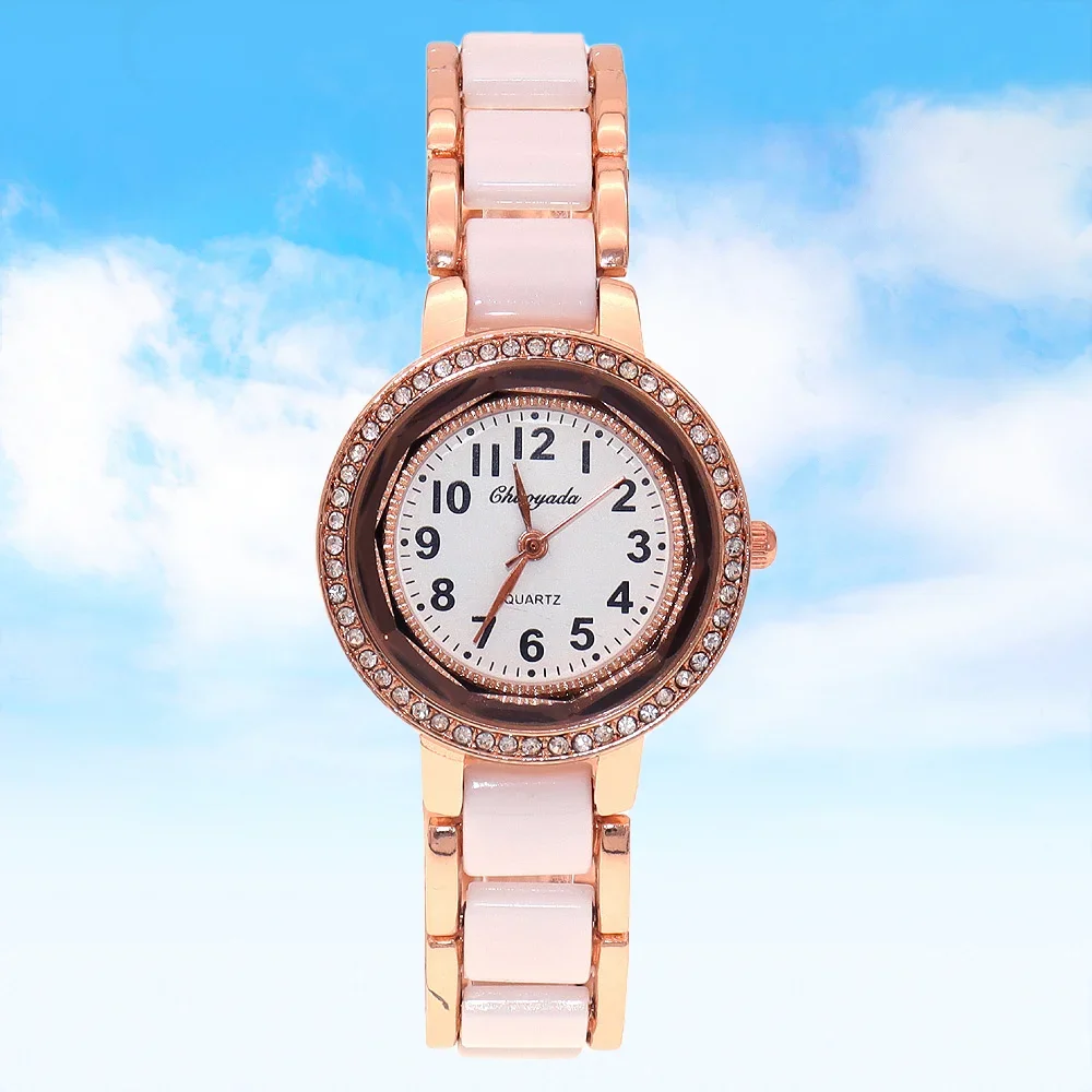 Fashion Jewelry Rose Gold Bracelet Watch for Women Dress Quartz Wristwatch High Quality Gift Ladies