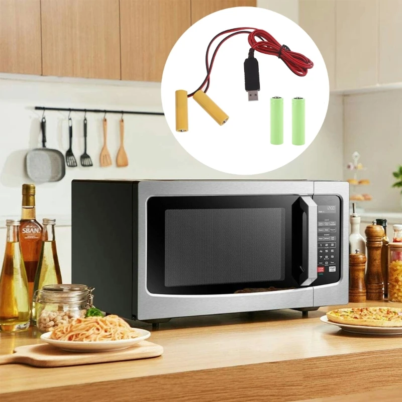 2in1 3V AA مزيلات البطارية USB إمدادات الطاقة استبدال 2x1.5V AA LR6 البطارية دروبشيبينغ