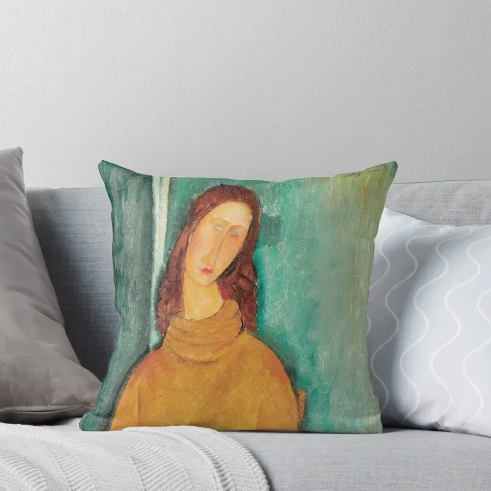 

Portrait of Jeanne Hebuterne by Amedeo Modigliani, 1919 Throw Pillow Sofa Cover Pillowcases For Pillows pillow