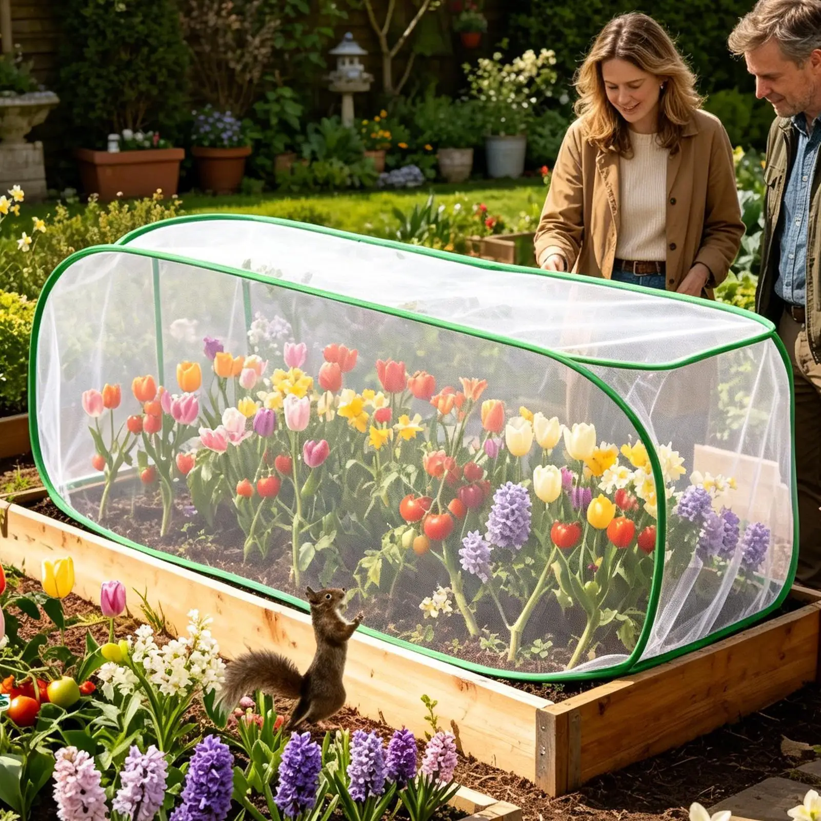 Garden Covers For Raised Beds Portable Mesh 3.94x1.97ft Foldable Plant Protection Net For Fruits Vegetables Flowers Seedlings