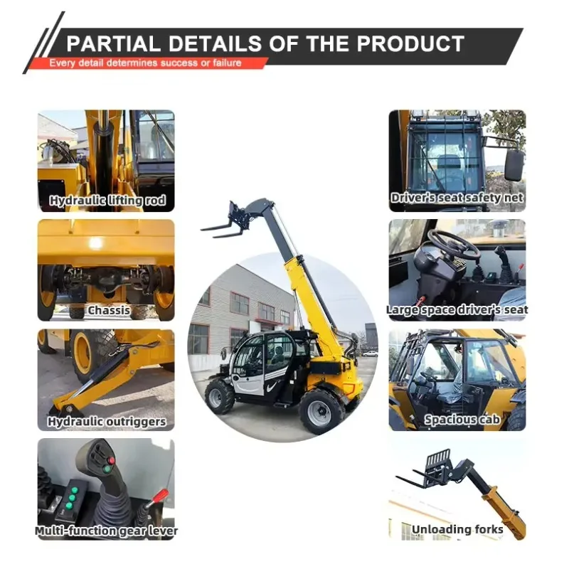 Maximum Driving Speed of 35Km/h Telescope Lift Mini Telescopic Handler