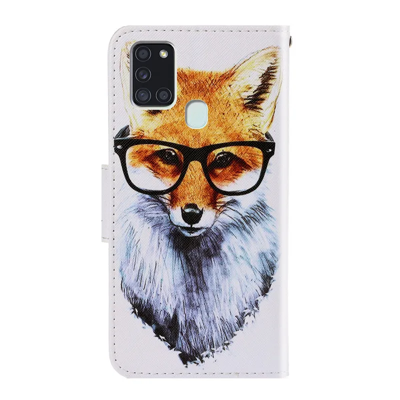 A21s Case for Samsung Galaxy A21s A21 s Leather Wallet Flip Cover for Samsung A217F GalaxyA21s Cartoon Protective Phone Cases