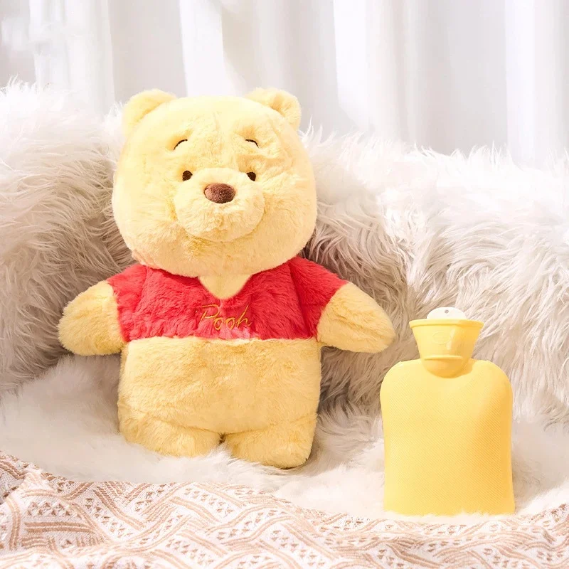 

Disney Anime Point Pooh Bear Lotus Angel Winter Kawaii Plush Cartoon Hot Water Female House Water Filling Hand Warmer Children P