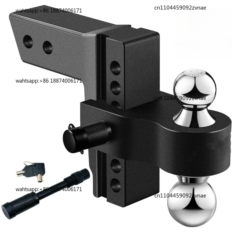 Strong tensile force, adjustable aluminum alloy trailer arm 6 inches with latch lock, double-ended trailer trailer arm