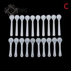 20PCS/lot 1g Measuring Spoon Professional Plastic Scoops/Spoons For Food/Milk/Washing Powder/Medcine White