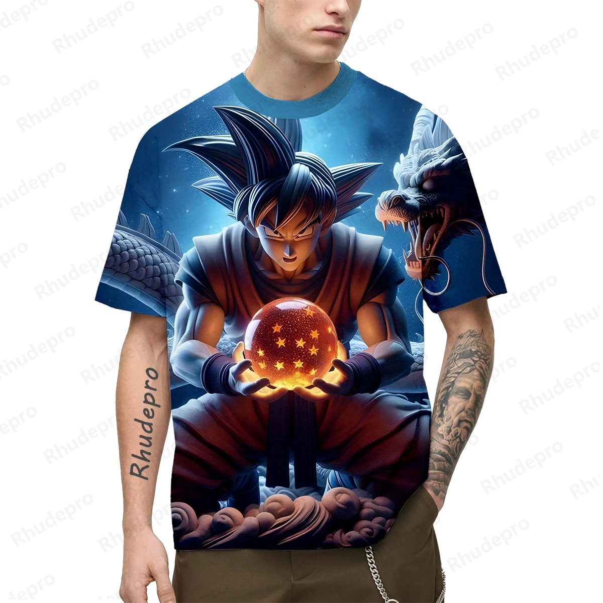 

2024 Summer Men New Z Son Goku All Over Print Cosplay Children T-Shirts Unisex Short sleeve Oversized Divine dragon