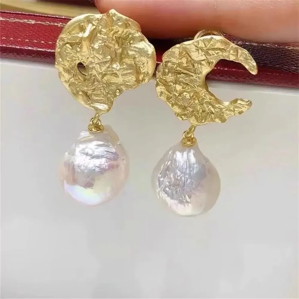 

925 Stamped Alloy Gold Plating Pearl Earrings Setting DIY Jewelry Findings, Craft Supplies Handmade Earrings Accessory No Pearl
