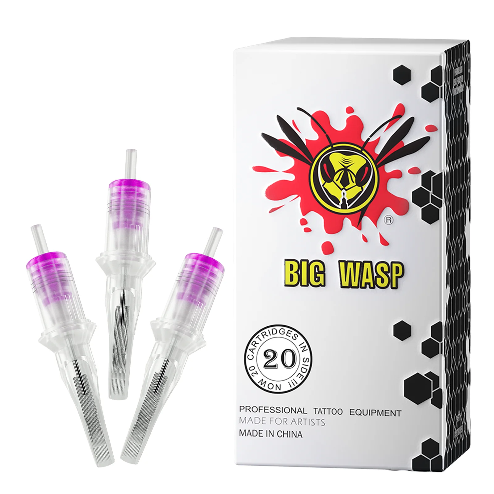 Игла для татуировки BIGWASP 0,30 мм/0,35 мм, игла для картриджа RM для роторной тату-машины, ручка для перманентного макияжа, 20 шт./кор.