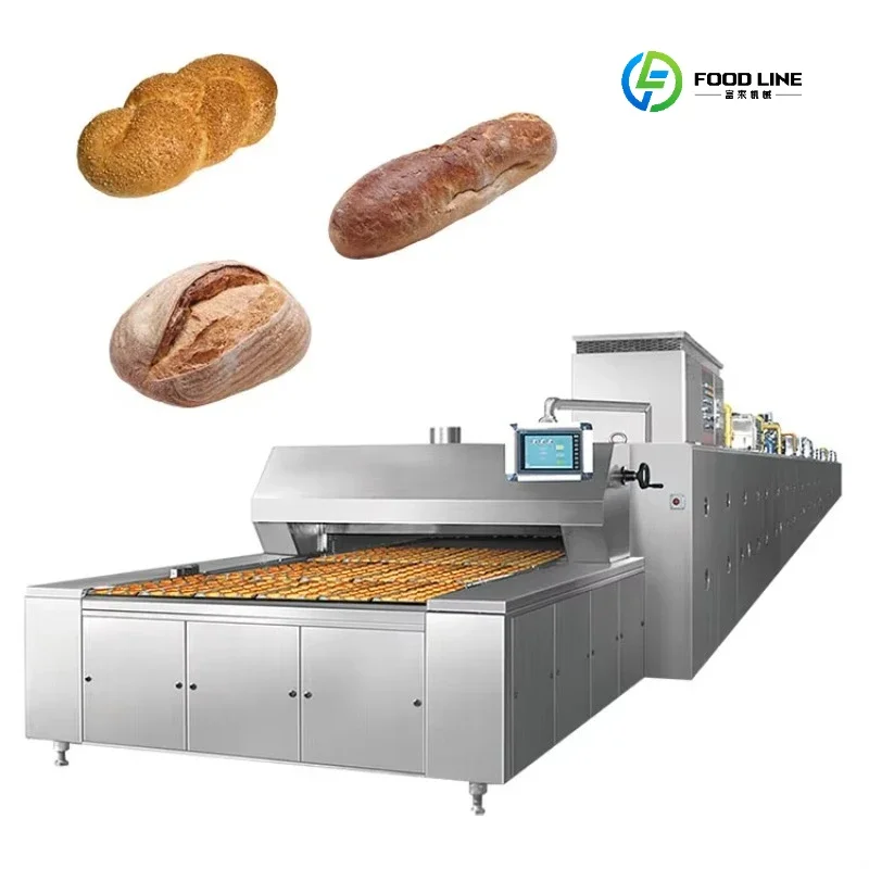 Industrial Gas / Electric Cookie Pizza Bread Bakery Tunnel Oven for Biscuits Production Line Tunnel Baking Oven Customized
