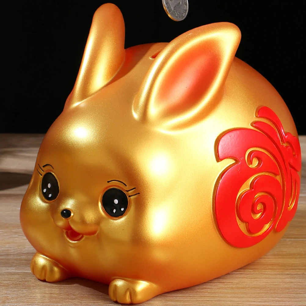 

Adorable Piggy Bank Large Capacity Creative Rabbit Saving Pot Desktop Decoration Kids Gift Easy Clean Stain Resistant Funny