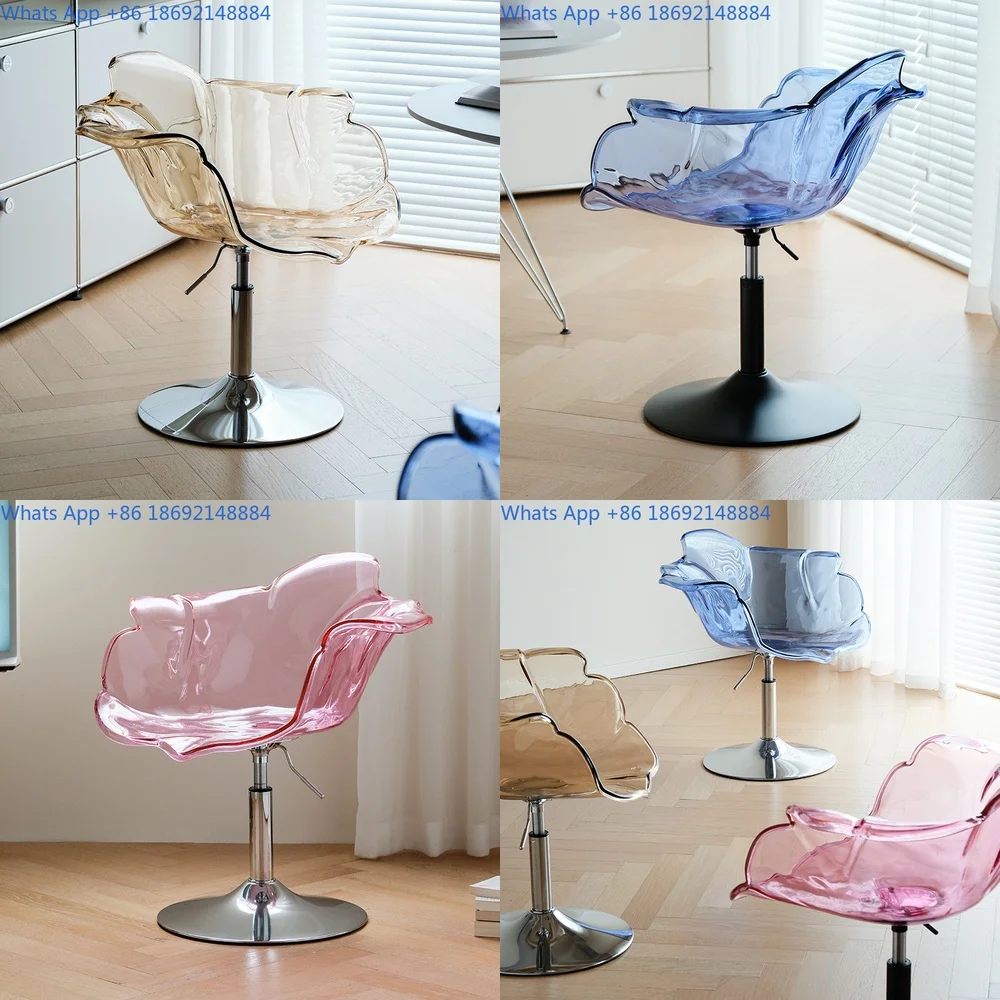 

transparent acrylic dining chair with adjustable height and swivel function for home office use