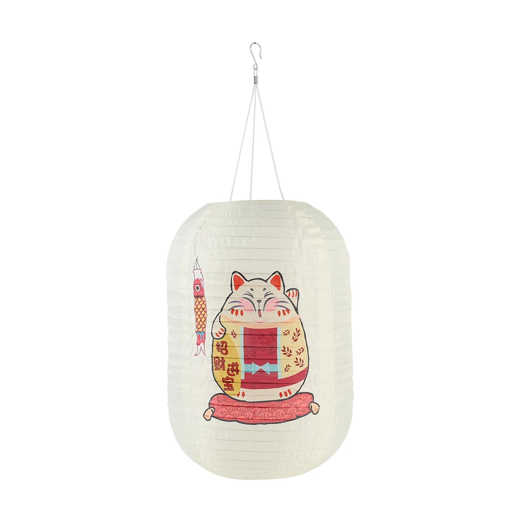 

10 inch Solar Lantern Cloth Japanese Style Printing Fabric Weddings Decoration