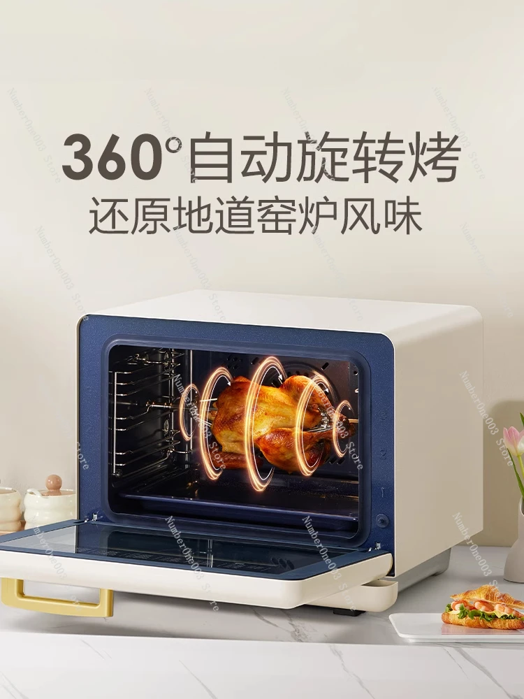 DB613 household desktop enamel steaming and frying box all-in-one machine baking rotary oven