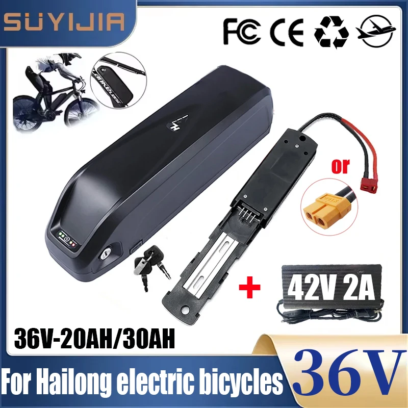 Original Hailong battery 36V high power 20AH 30AH 18650 battery Bafang with 40A BMS BBS02 BBS03 BBSHD electric vehicle bicycle