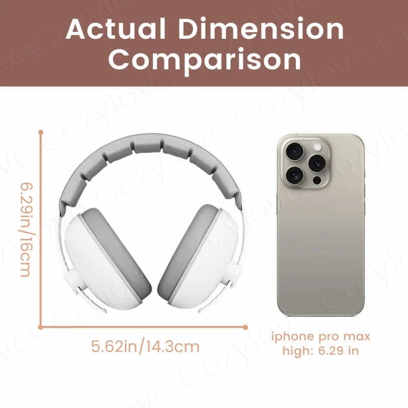 Adjustable Baby Earmuffs for 0-36 Months, Comfortable Noise Cancelling Headphones for Travel, Sleep & Loud Events