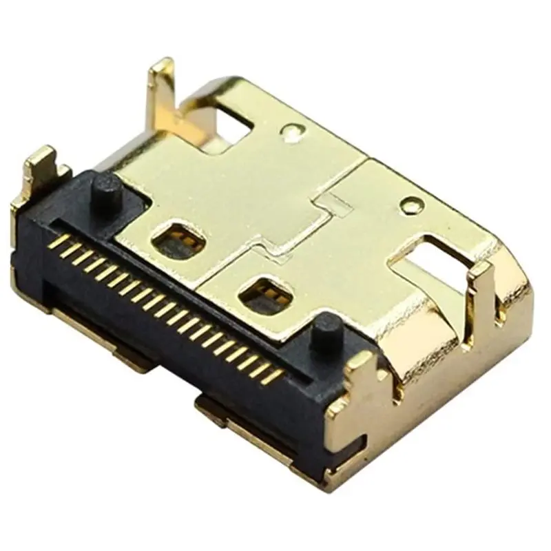 A7THK-For High-Definition Data Interface 20PCS -Compatible-A Female Socket 19 Pin Connector Gold-Plated DIP Adapter