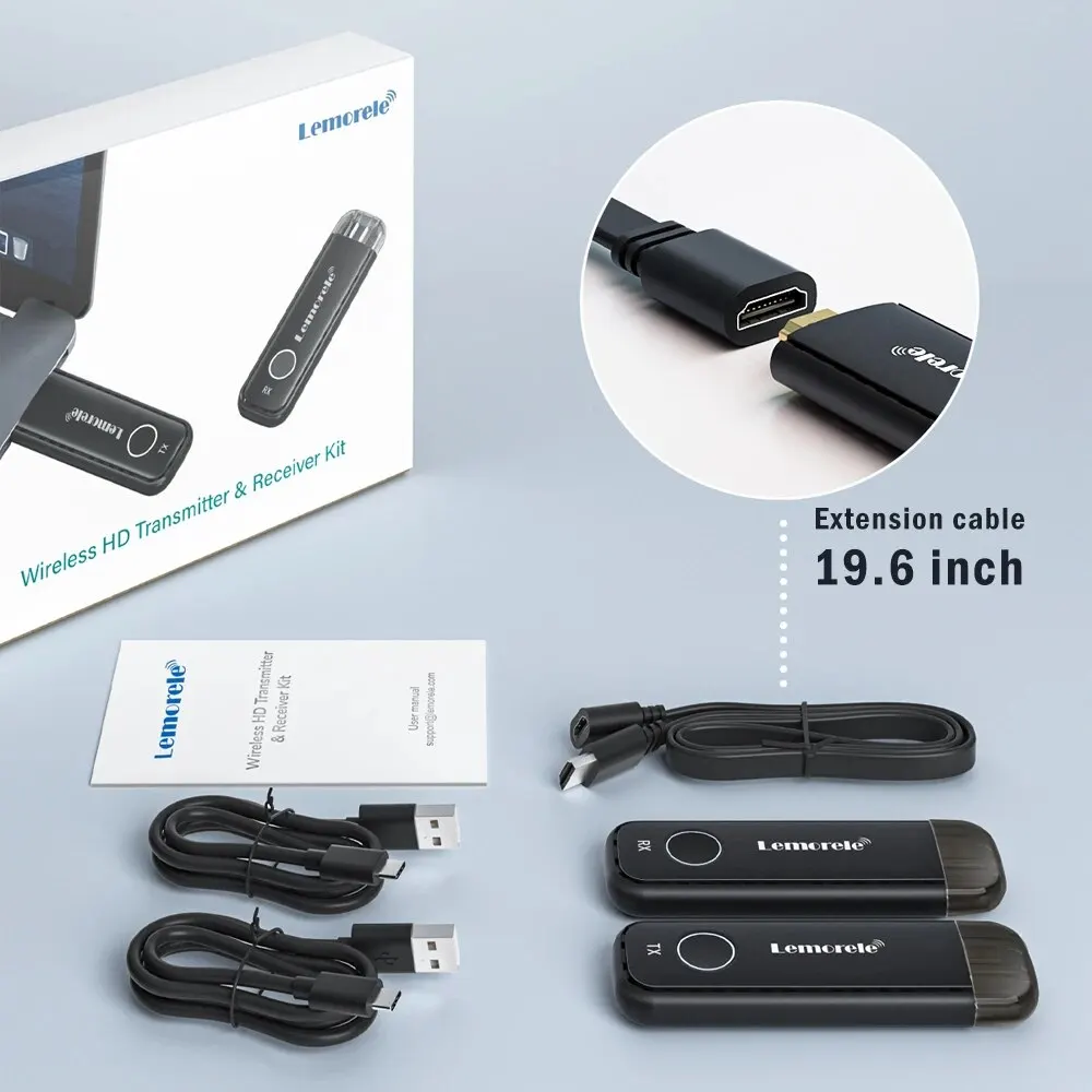 Extender HDMI Wireless 1080P – Trasmettitore E Ricevitore 5G Plug&Play Per Laptop A TV/Proiettore, Senza WiFi Né Bluetooth