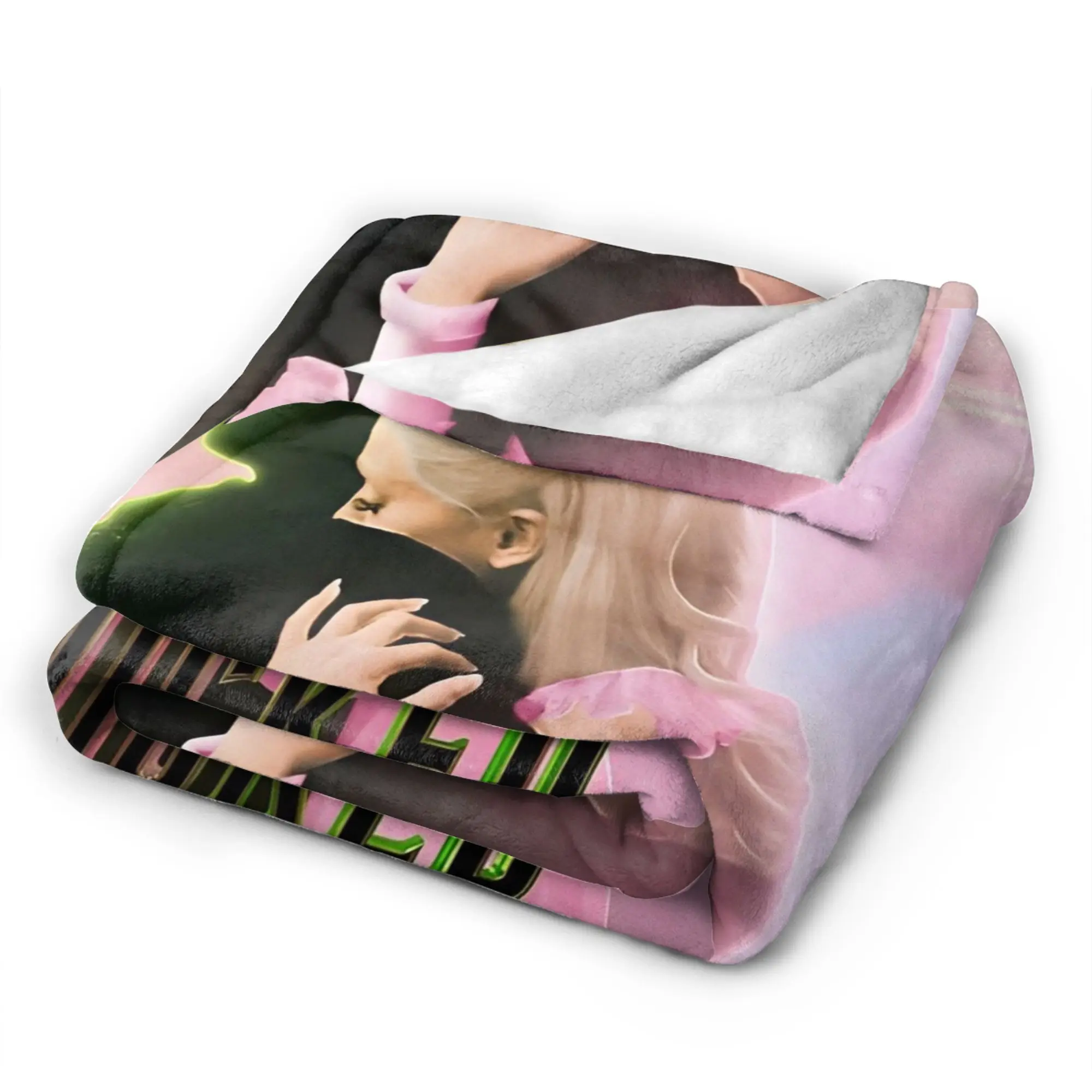 سوبر شريرة الفيلم الموسيقي 2024 رمي بطانية قسط الصوف الفانيلا خفيفة الوزن بطانية سرير الدافئة بطانيات قطيفة استخدام كل موسم