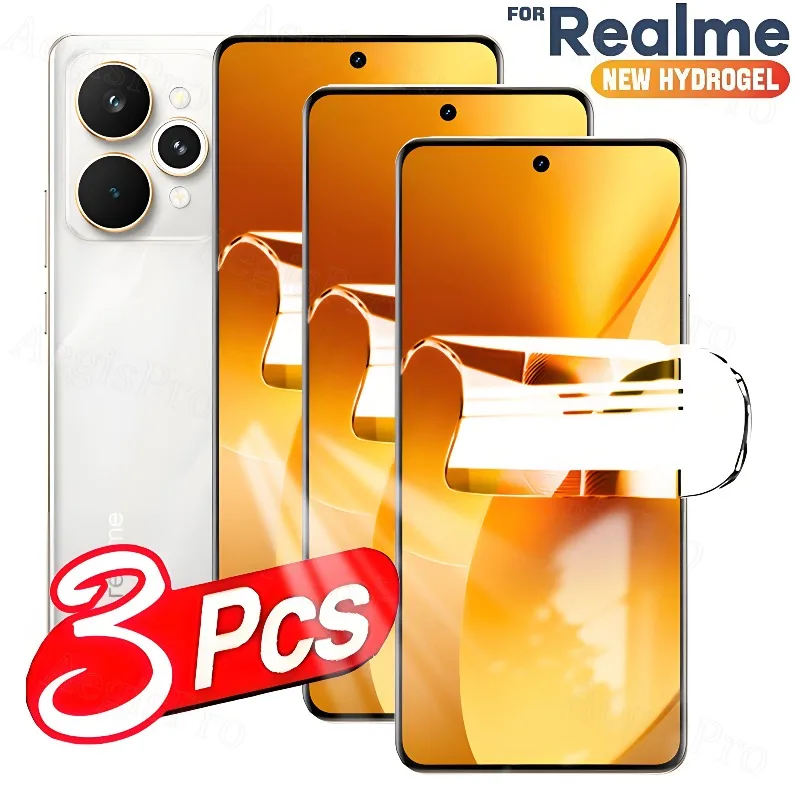 

3pcs Hydrogel Film for Realme 15 PRO 14 Lite 14X 13Plus 12 Plus,HD Full Coverage,Display Cover, Durable Screen Layer, Plastic