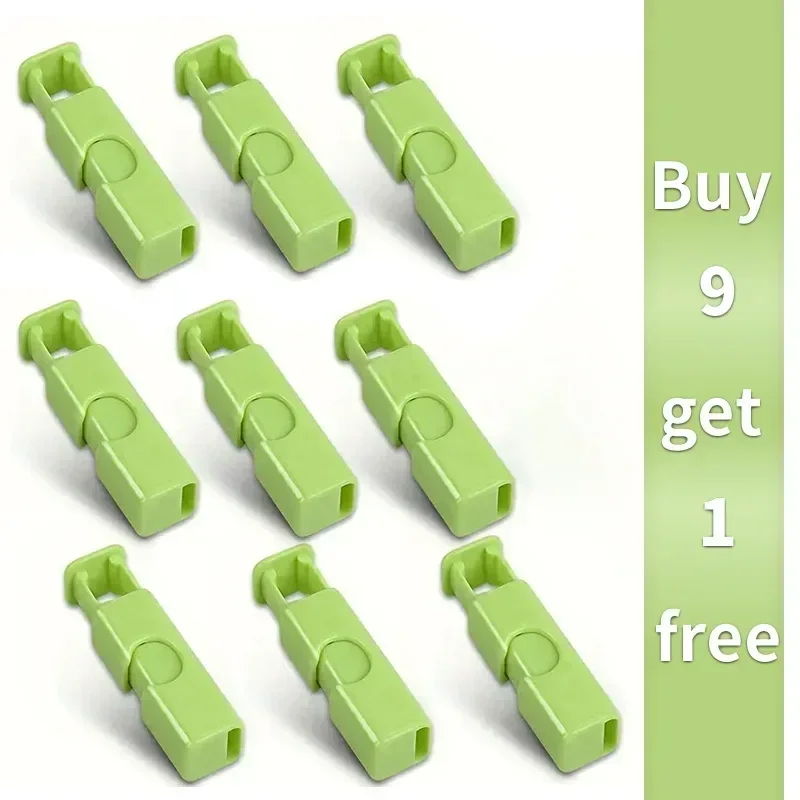 10pc Portable Food Bag Sealing Clips, Reusable Push-Type Plastic Bag Sealer, Mini Moisture-Proof Clamp for Bread, Snack, Vegetable and Fruit Fresh Storage Kitchen Accessories