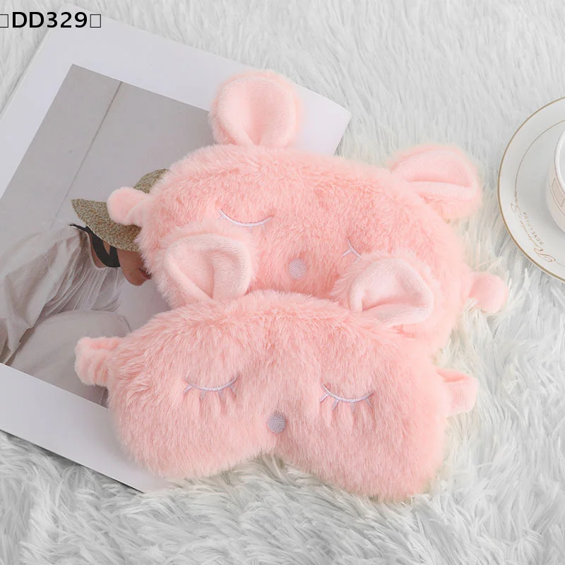 Plush Rabbit Ears Sleep Eye Mask Light Proof Night Eye Cover Skin-Friendly Eye Patches For Adult Children To Sleep Better〔DD329〕